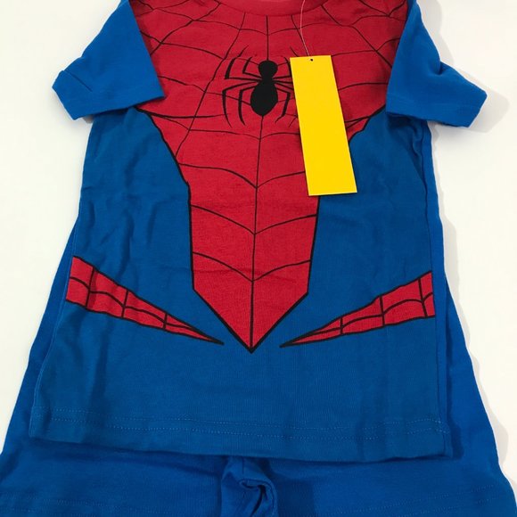 Boys 2 Cotton Spiderman Pajama Sets Size: 8 - Picture 5 of 7